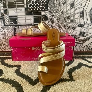 Women’s ‘Arizona Jean Co’ Gold Slip On Sandals